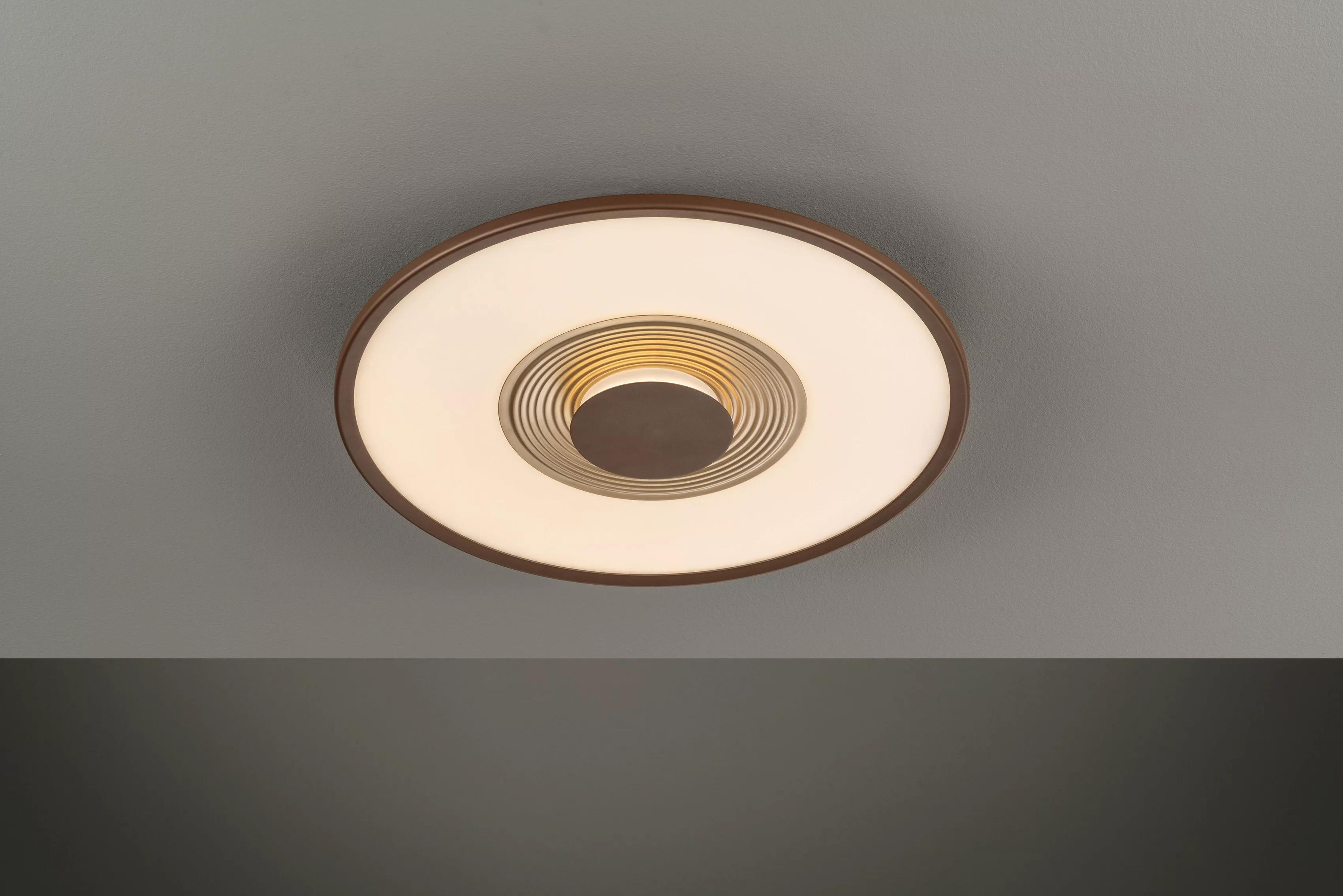Fischer & Honsel LED-Deckenleuchte Veit 1x 48 W Gold-Rost 5700 lm günstig online kaufen
