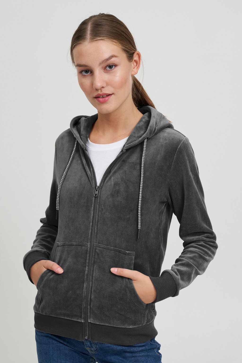 OXMO Kapuzensweatjacke "Kapuzensweatjacke OXVicky" günstig online kaufen