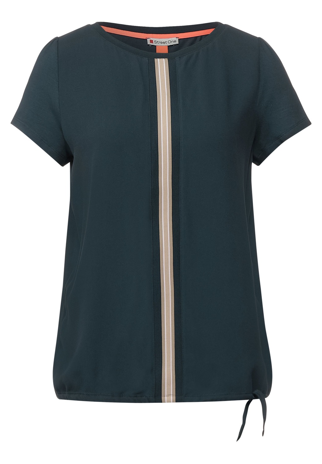 STREET ONE T-Shirt, mit Rippstrickdetails günstig online kaufen