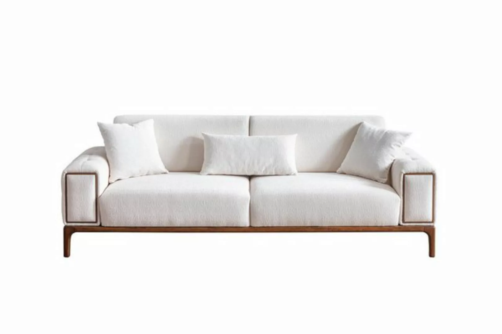 Xlmoebel 3-Sitzer Modernes 3-Sitzer-Sofa in Weiß für luxuriöses Wohnzimmer günstig online kaufen