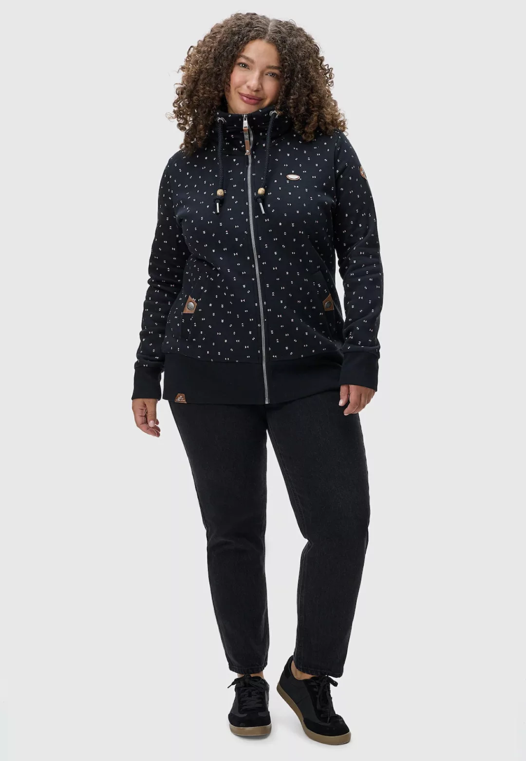 Ragwear Kapuzensweatjacke "Rylie Print Zip Plus", modischer Damen Kapuzensw günstig online kaufen