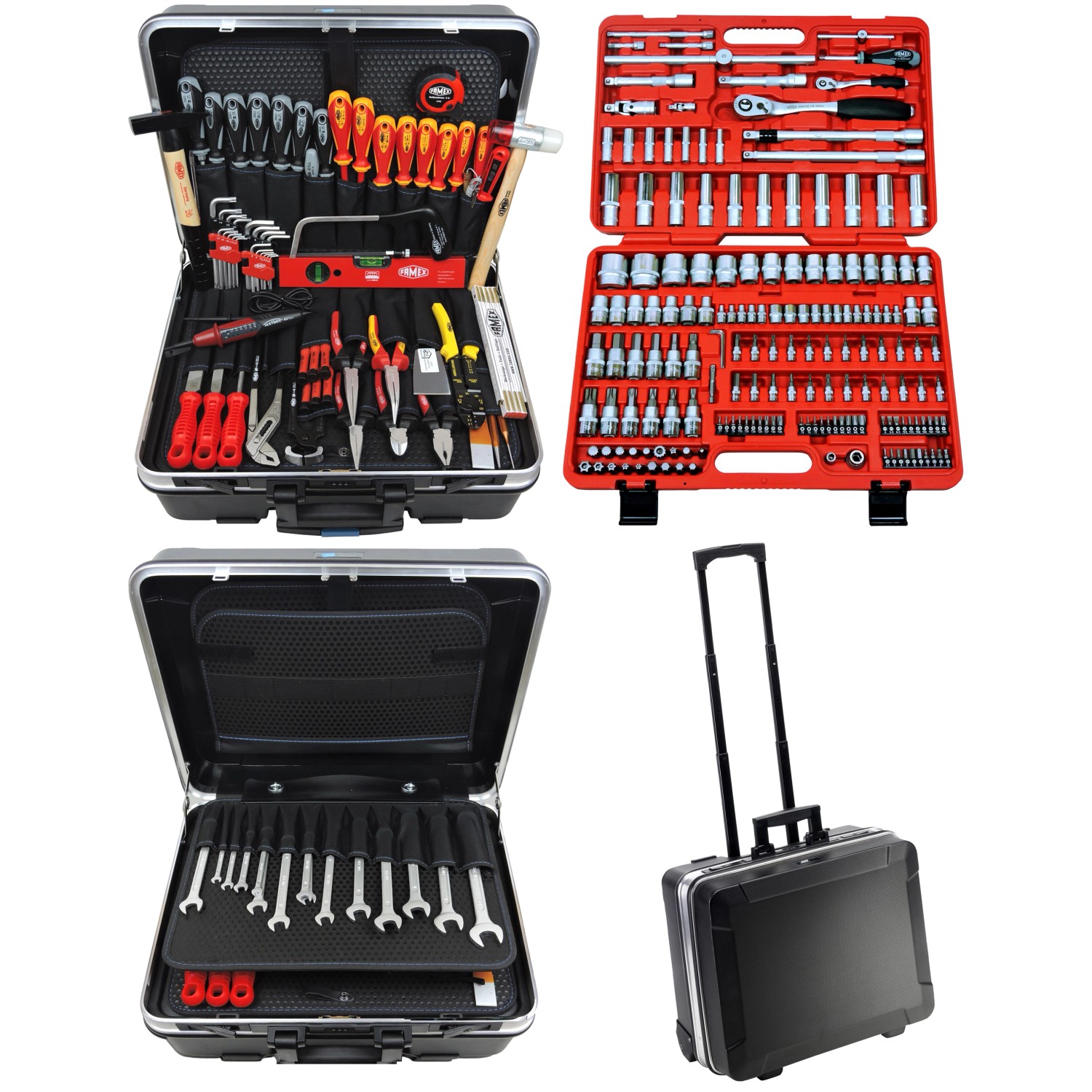 Famex Werkzeugkoffer 604-18 Professional 301-teilig mit Werkzeugset Gefüllt günstig online kaufen