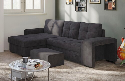 COTTA Ecksofa "Mattina L-Form", inkl. Hocker, wahlweise mit Bettfunktion un günstig online kaufen