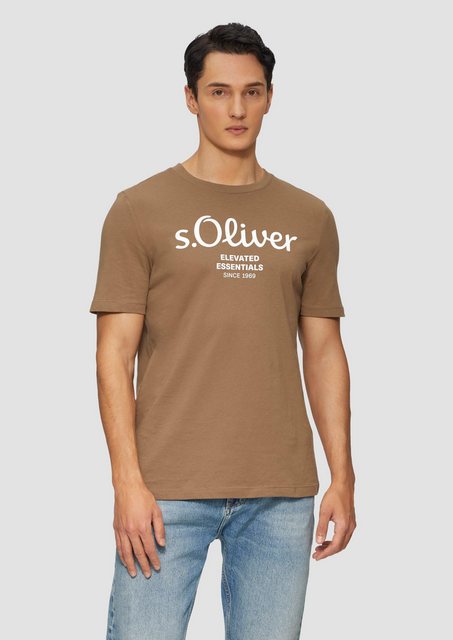 s.Oliver Kurzarmshirt T-Shirt mit Logo-Print Artwork günstig online kaufen