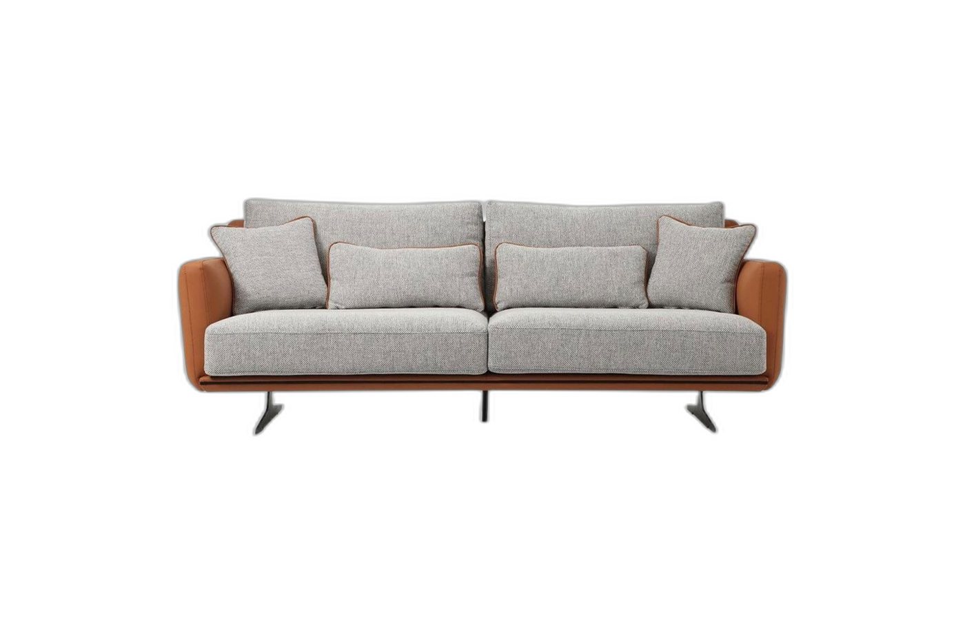 Xlmoebel 2-Sitzer Doppelsofa 2-Sitzer Stoff Orange Zeitgemäßes Design Wohnr günstig online kaufen