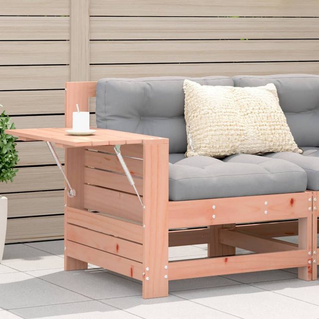 vidaXL Loungesofa Gartensofa mit Armlehne und Beistelltisch Massivholz Doug günstig online kaufen