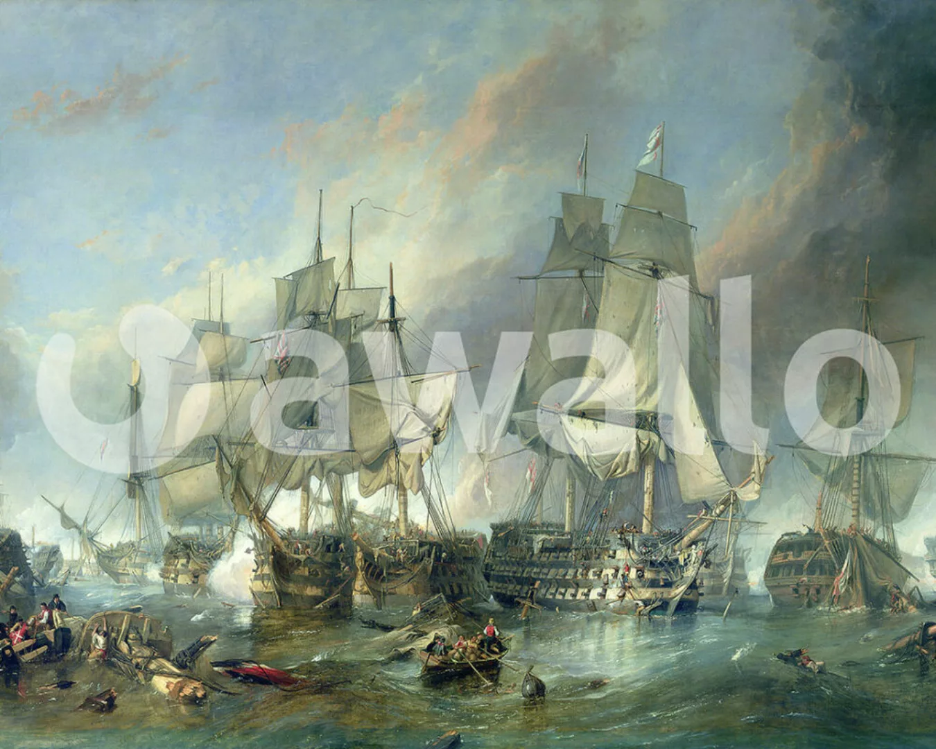 Fototapete "Schlacht von Trafalgar" 4,37x2,50 m / Strukturvlies Klassik günstig online kaufen