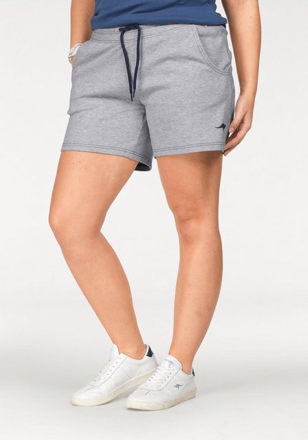 KangaROOS Sweatshorts mit kontrastfarbener Kordel und kleinem Label-Print günstig online kaufen