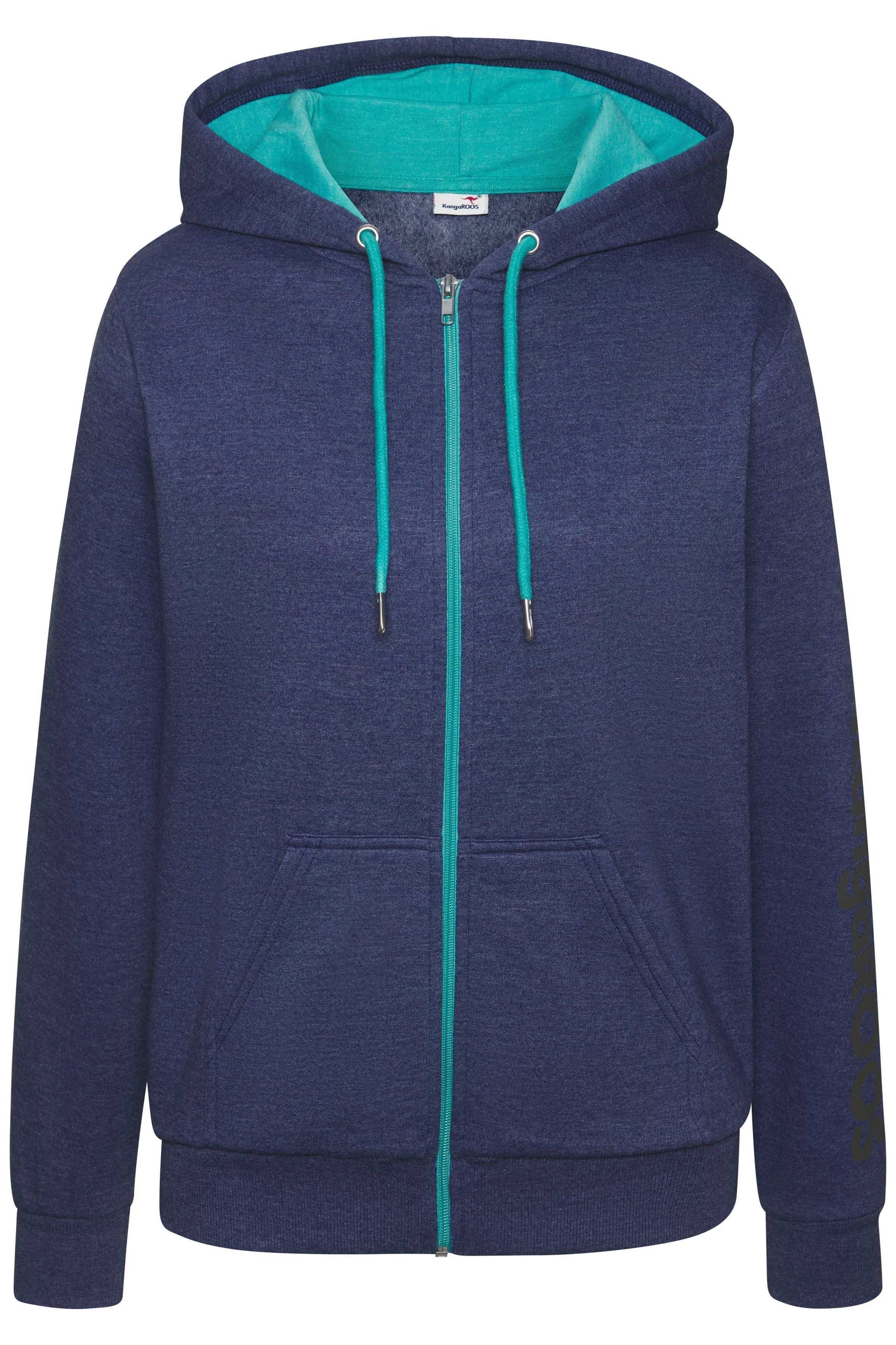 KangaROOS Sweatjacke, mit kontrastfarbenen Details, Loungewear günstig online kaufen