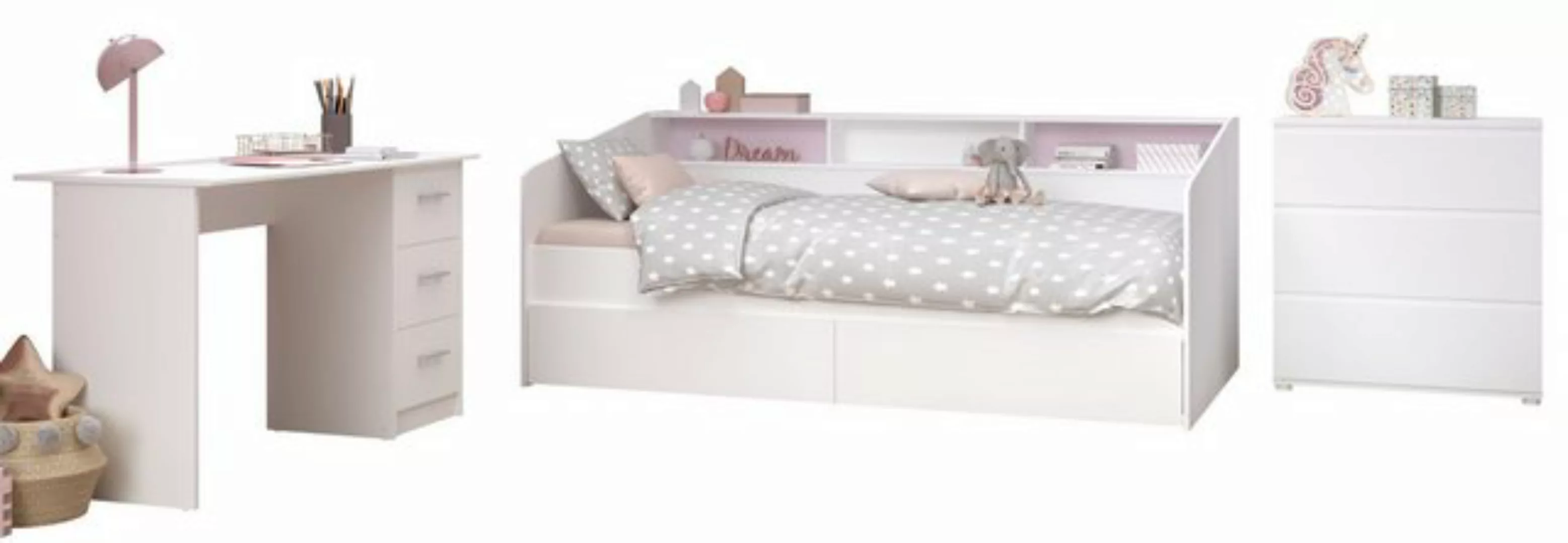 Parisot Stauraumbett Parisot Sleep 14-Kinderzimmer Stauraumbett Weiß 90x200 günstig online kaufen