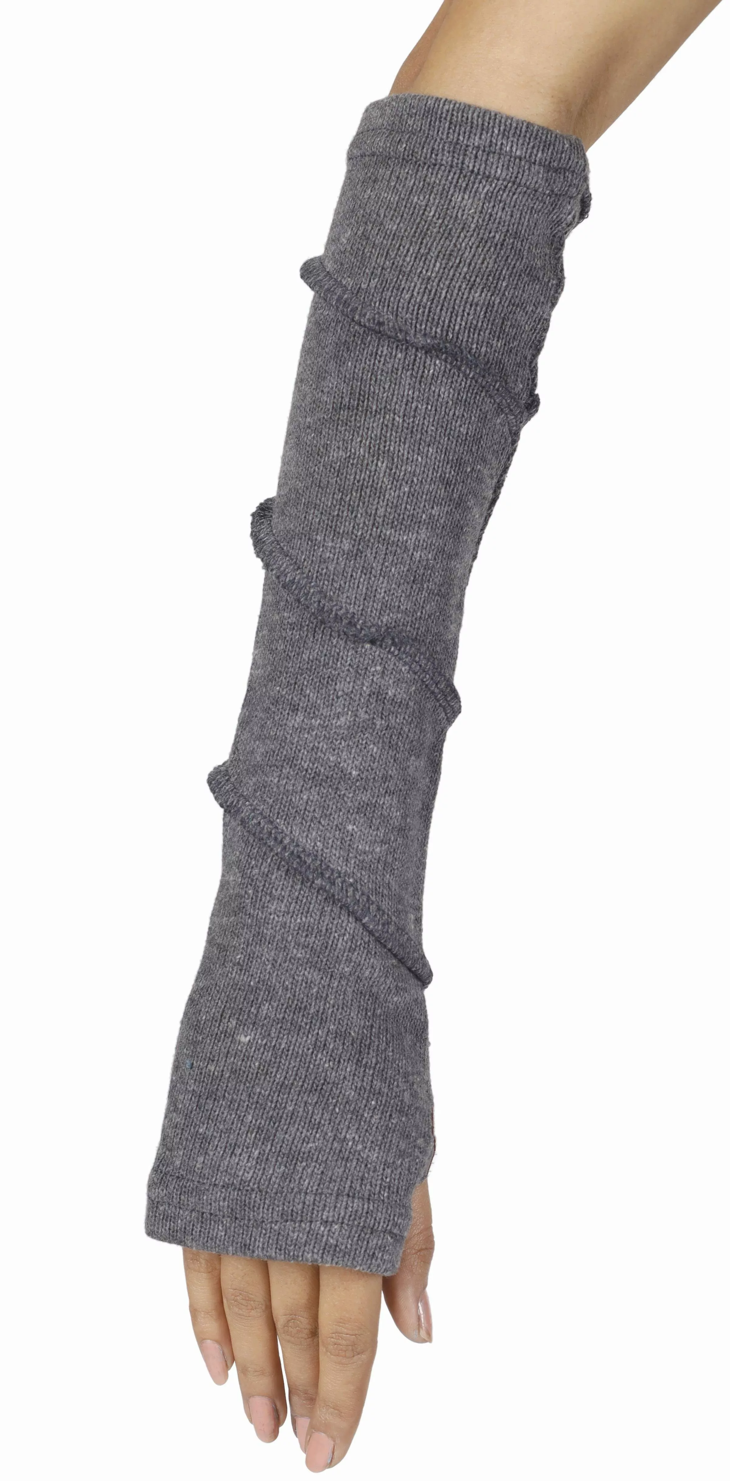 Guru-Shop Strickhandschuhe Baumwoll-Feinstrick Handstulpen, Pulswärmer mit. günstig online kaufen
