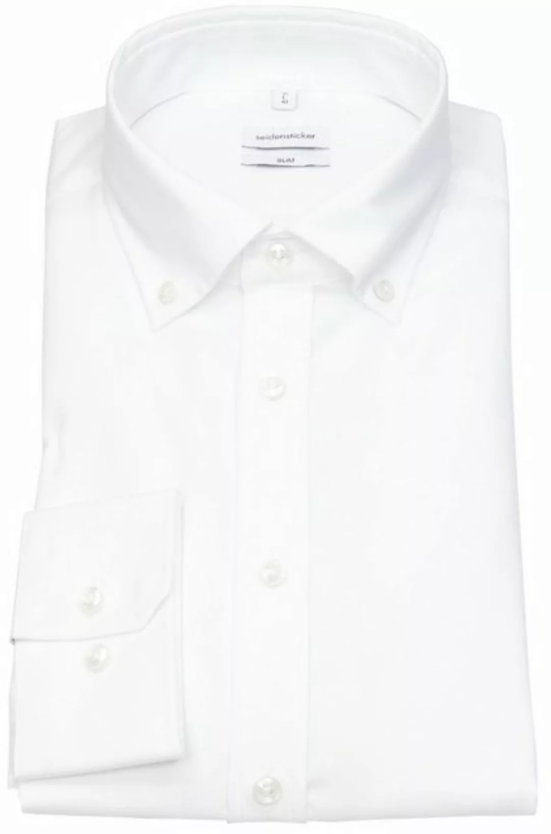 seidensticker Businesshemd "Slim", Slim Langarm Button-Down-Kragen Uni günstig online kaufen