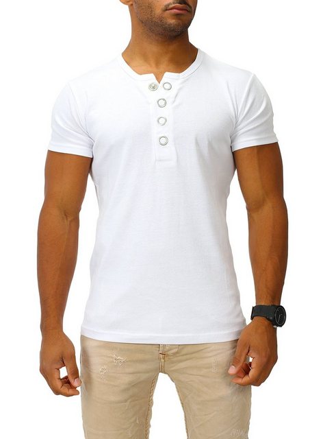 Joe Franks T-Shirt Big Button in stylischem Slim Fit günstig online kaufen