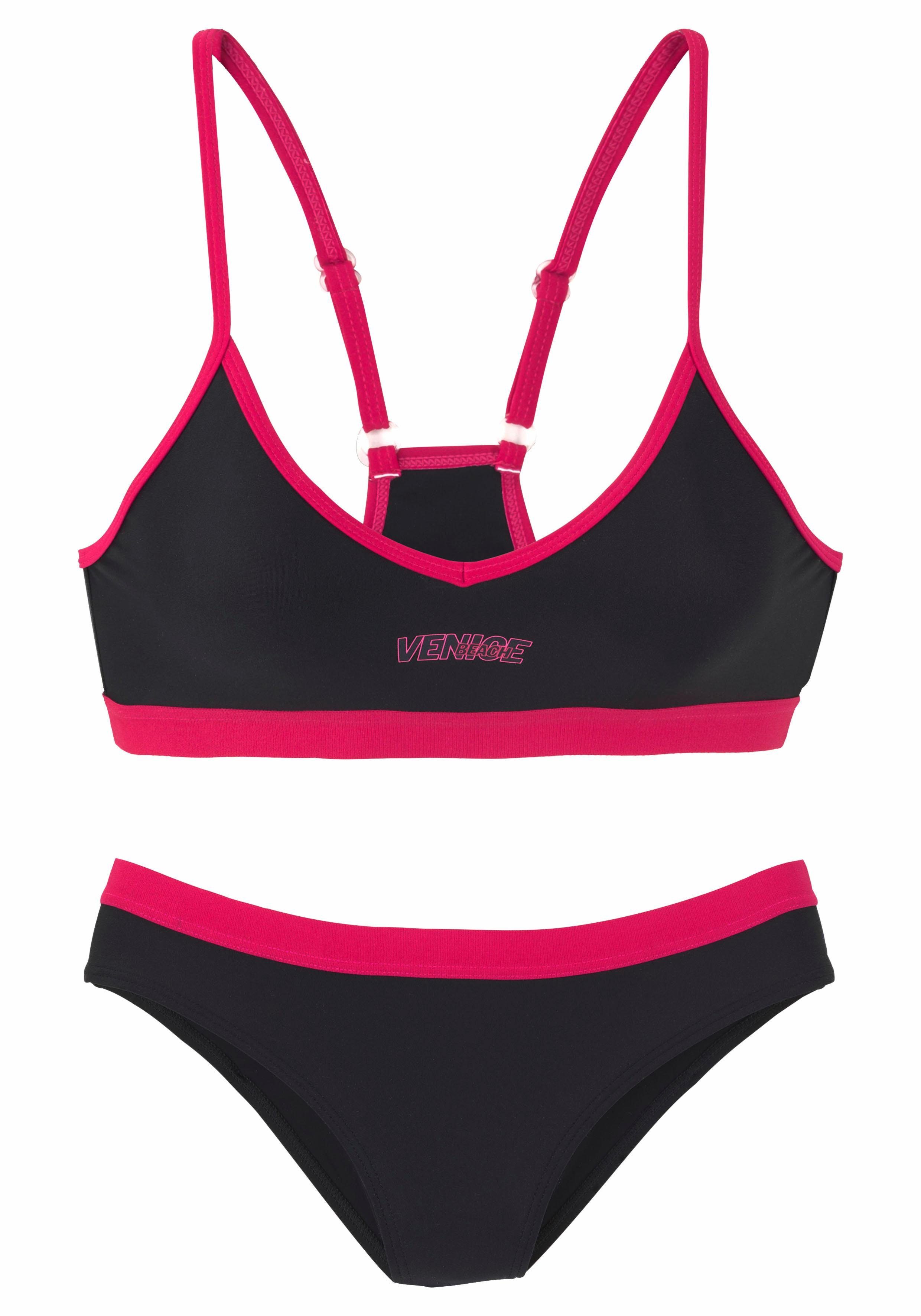 Venice Beach Bustier-Bikini mit abgetönten Details günstig online kaufen