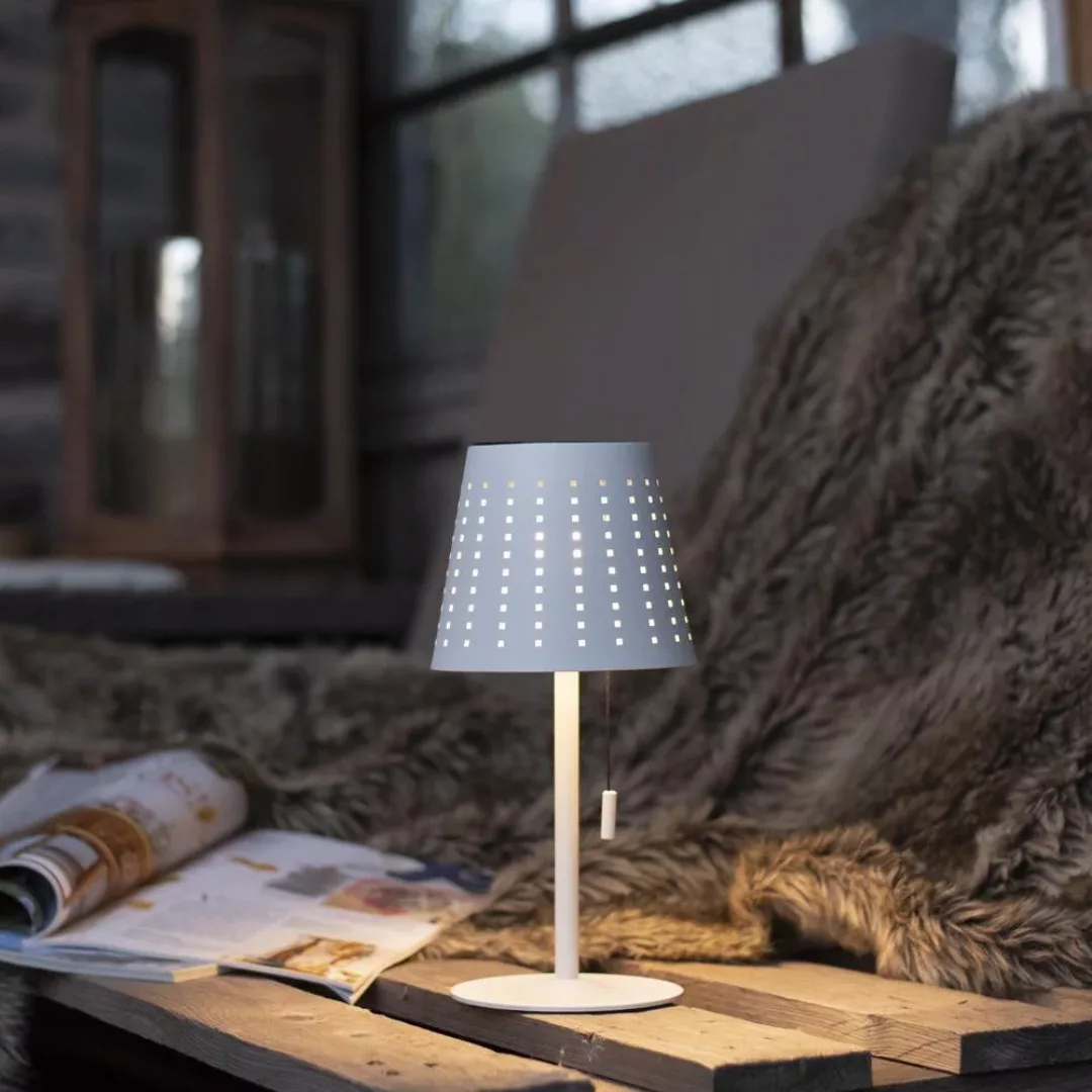 LED-Tischlampe Mandy USB-Anschluss, Solar, weiß günstig online kaufen