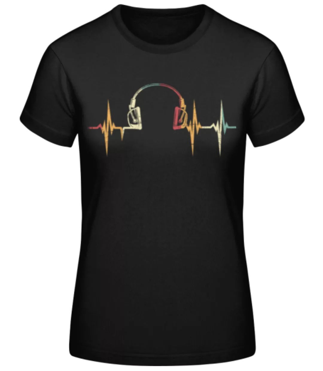 Kopfhörer Herzschlag · Frauen Basic T-Shirt günstig online kaufen