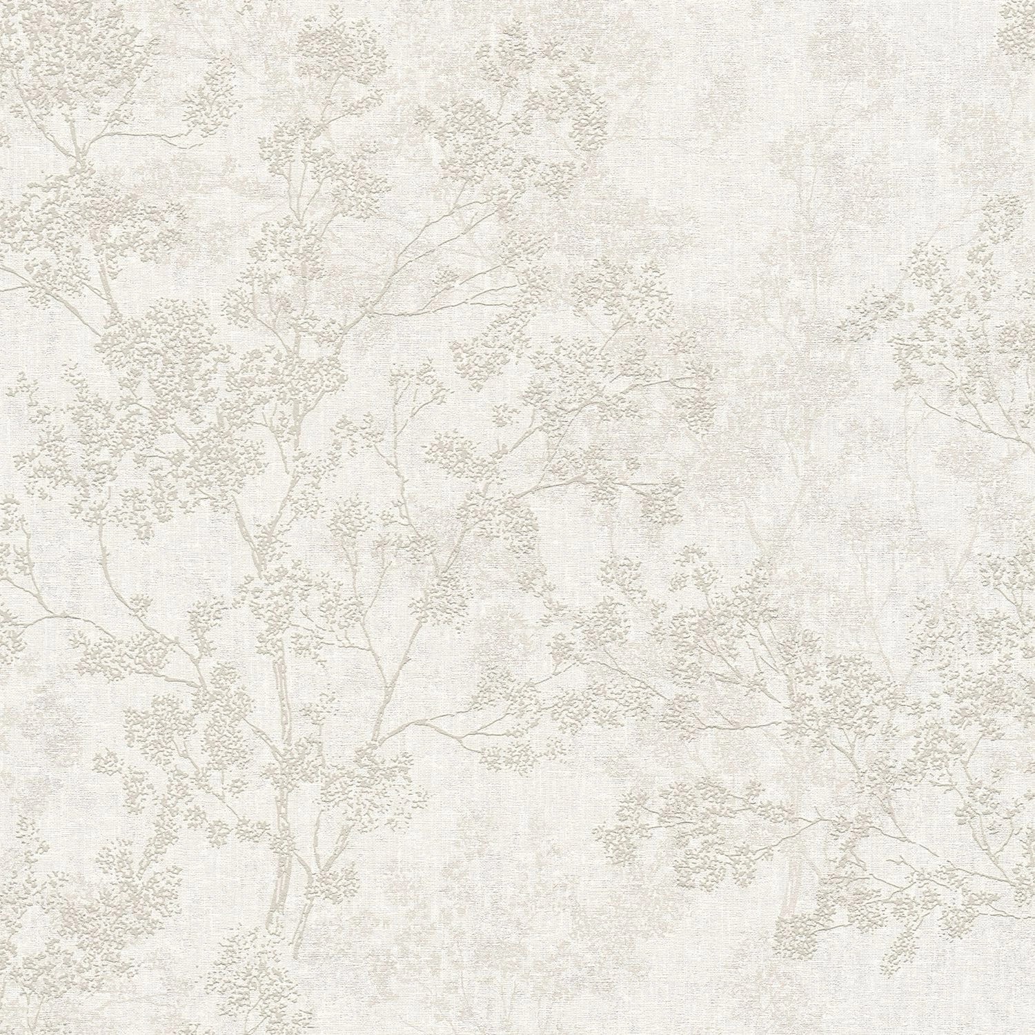 PROFHOME 373972-GU Natur Tapete Floral Matt Beige Creme Grau 0,53 m x 10,05 günstig online kaufen