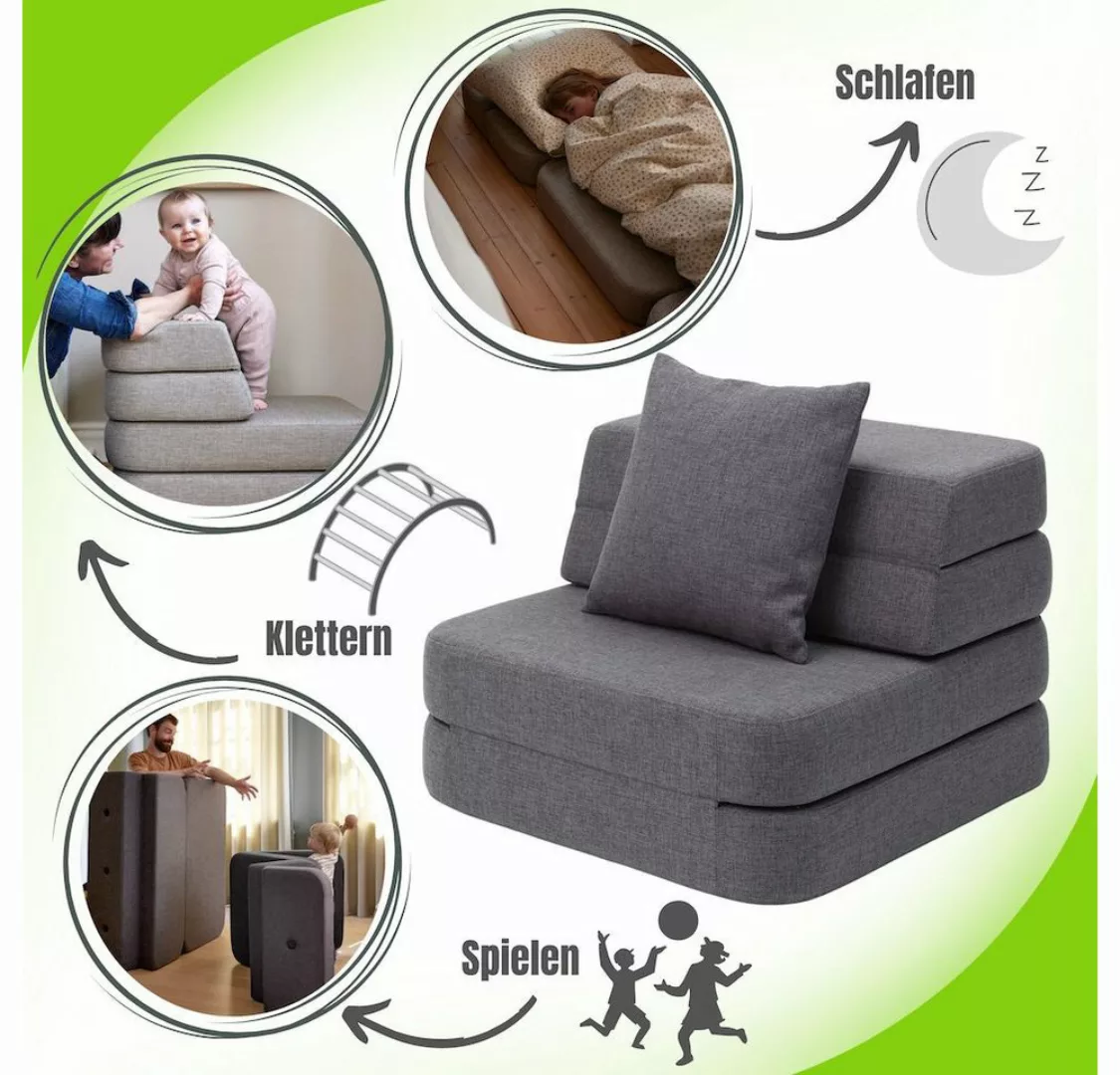 KlipKlap Kindersofa 3 Fold Sofa Single Soft / Klappsofa günstig online kaufen