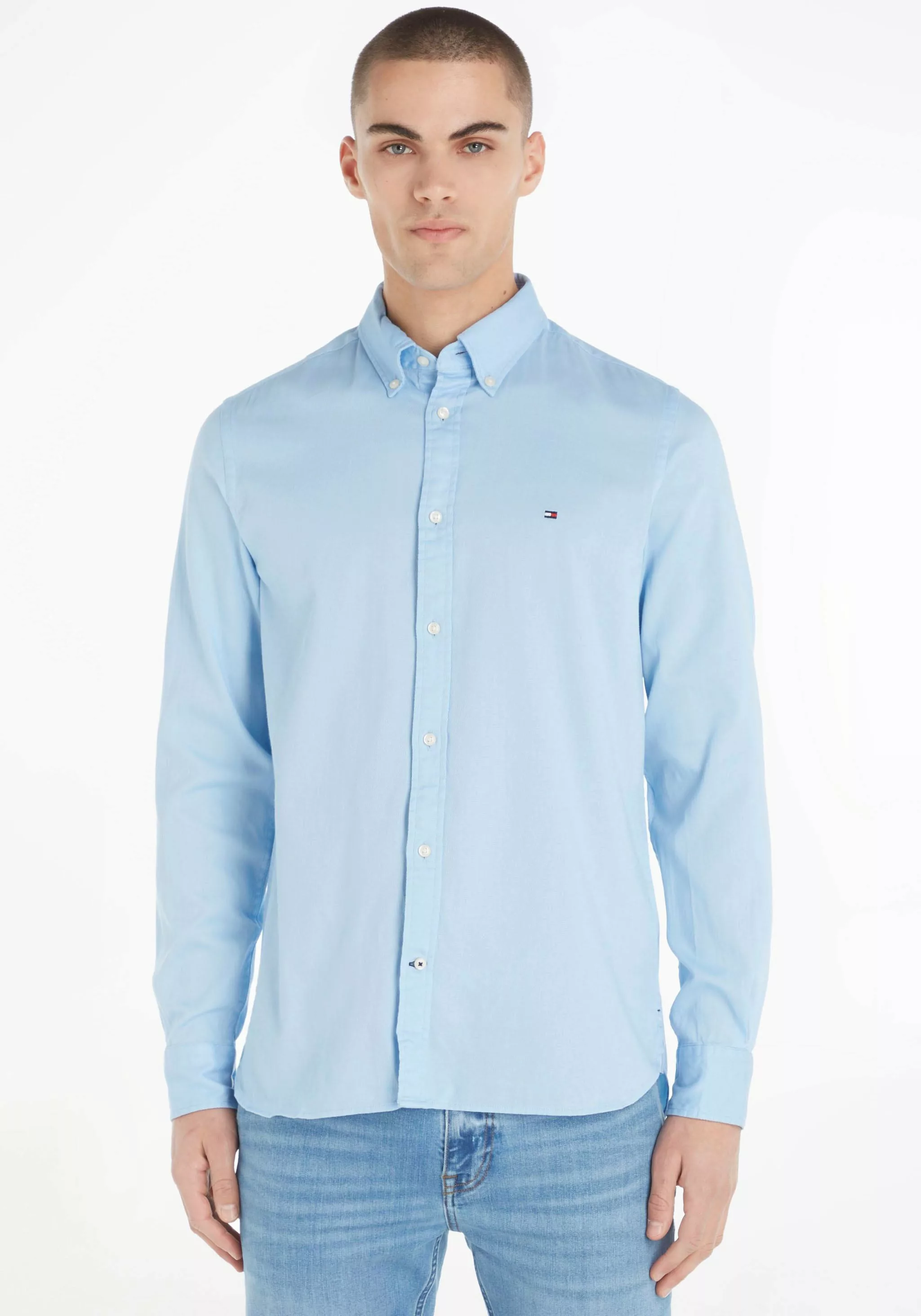 Tommy Hilfiger Langarmhemd "LA-Hemd Flex Dobby" günstig online kaufen