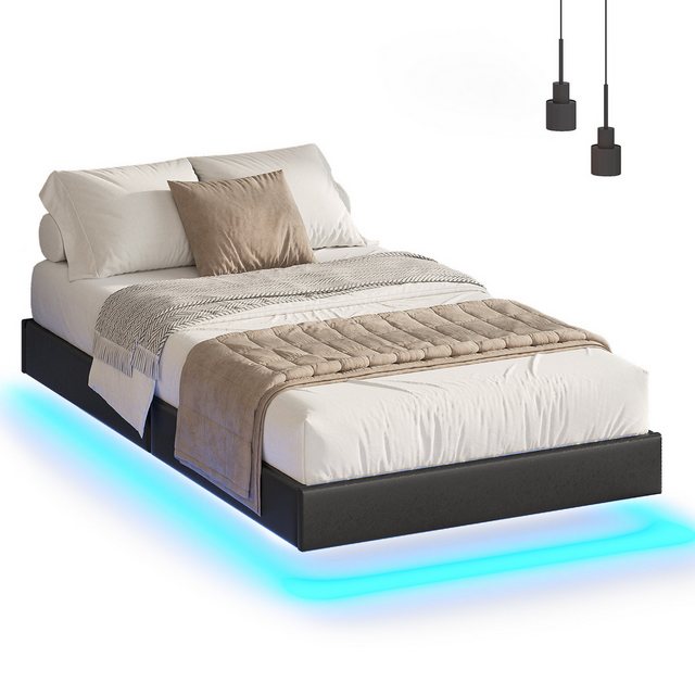 MSMASK Bettgestell mit LED Beleuchtung Lattenrost (Ohne Matratze), 90x200cm günstig online kaufen