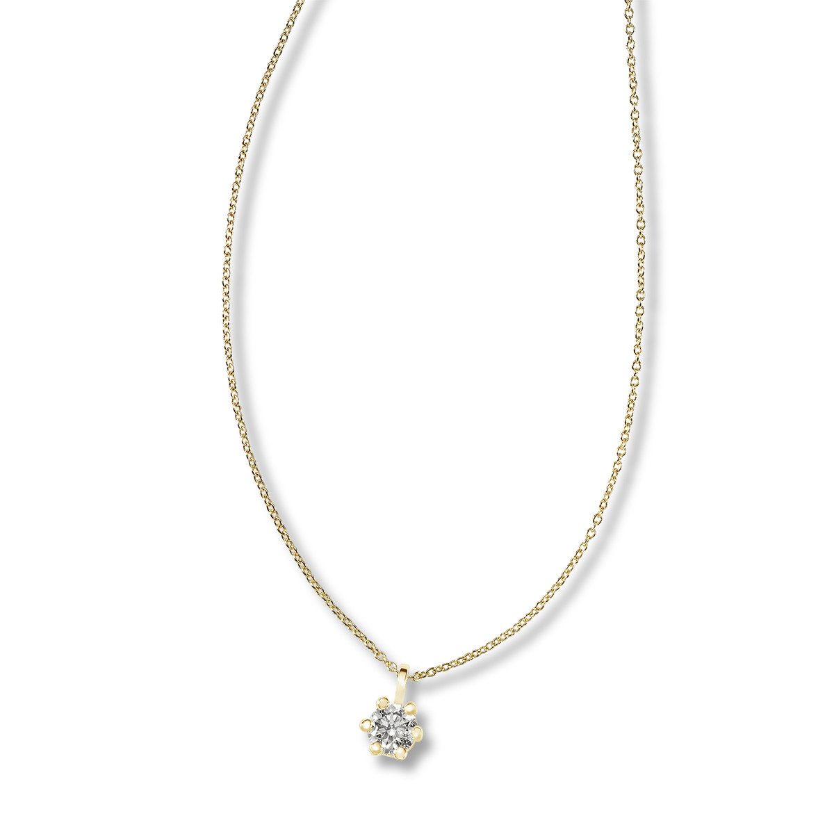 Reflexion Diamonds Goldkette Solitär 585/-Weiß- oder günstig online kaufen