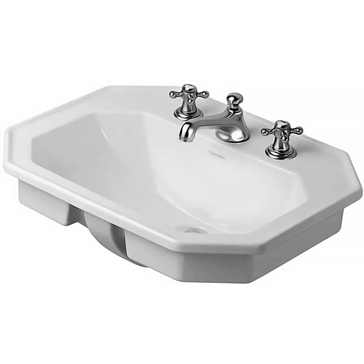 Duravit Einbauwaschbecken 1930 58 cm Weiß mit Überlauf + 1 Hahnloch günstig online kaufen