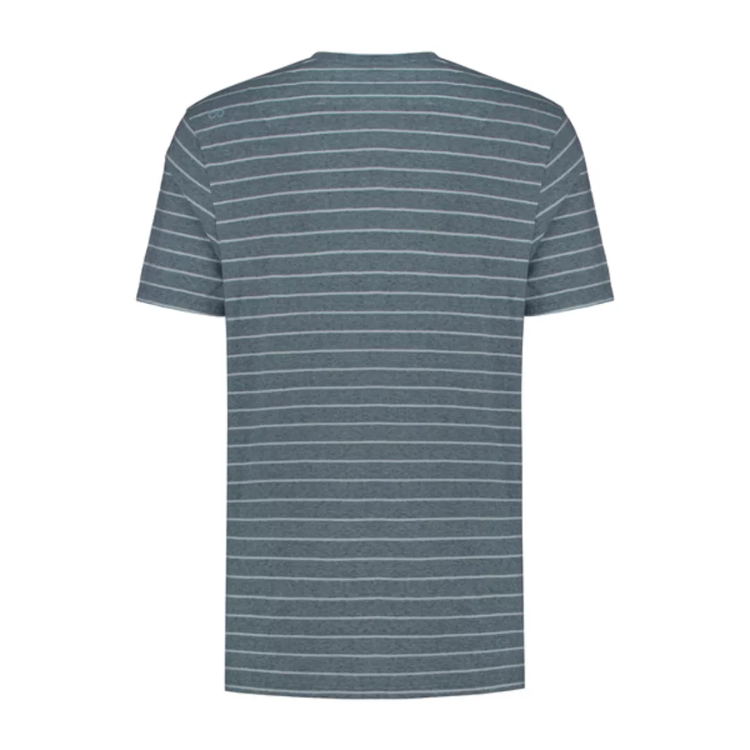 Pure Stripe T-shirt - Grey / Sea Blue günstig online kaufen