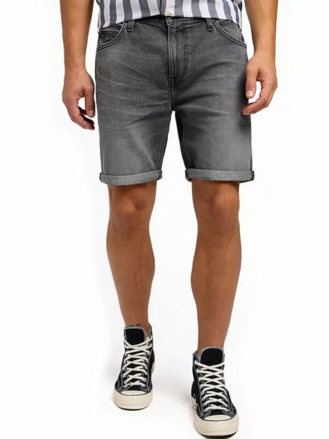 Lee® Jeansshorts Slim Fit - RIDER Washed Grey günstig online kaufen