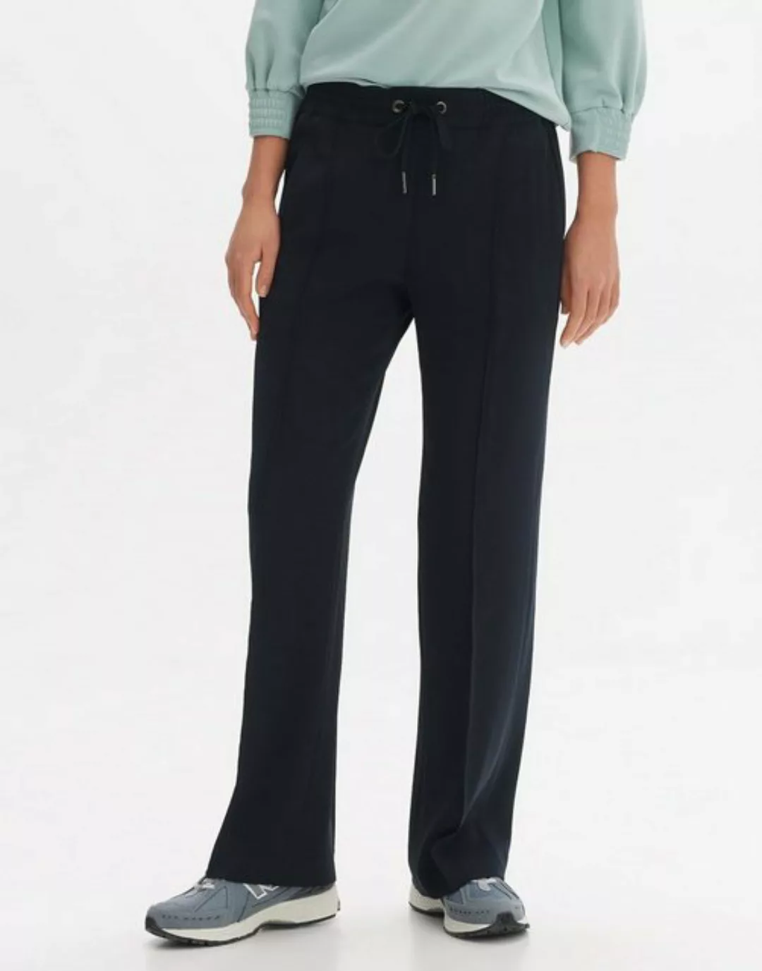 OPUS Stoffhose OPUS Wide Leg Pants Melane gerader Schnitt günstig online kaufen