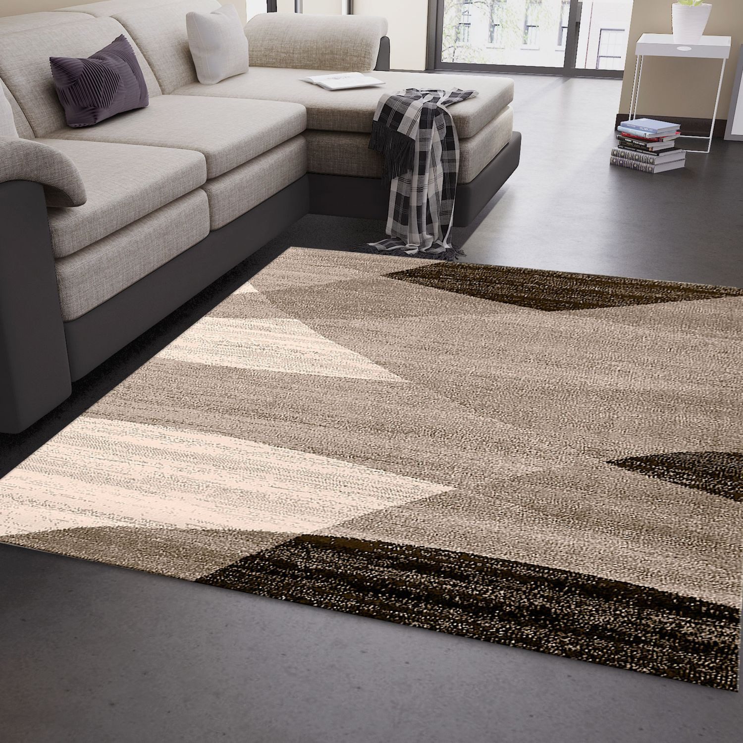 Vimoda Läufer Wohnzimmer Teppich Kurzflor, geometrisches günstig online kaufen