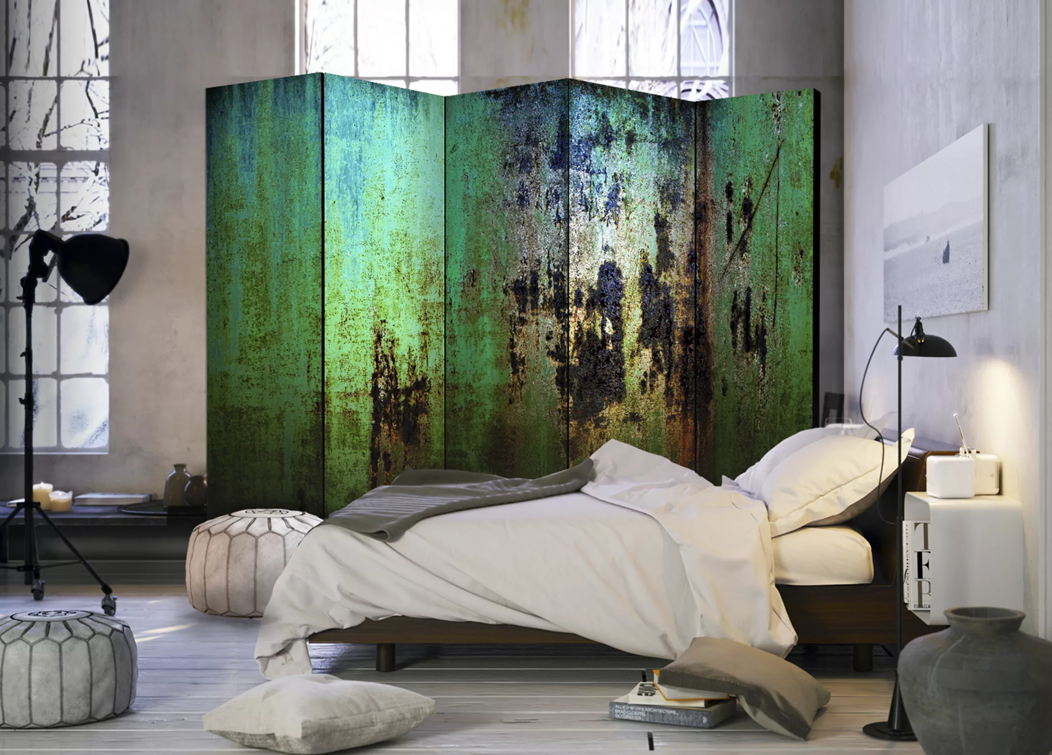 5-teiliges Paravent - Emerald Mystery Ii [room Dividers] günstig online kaufen