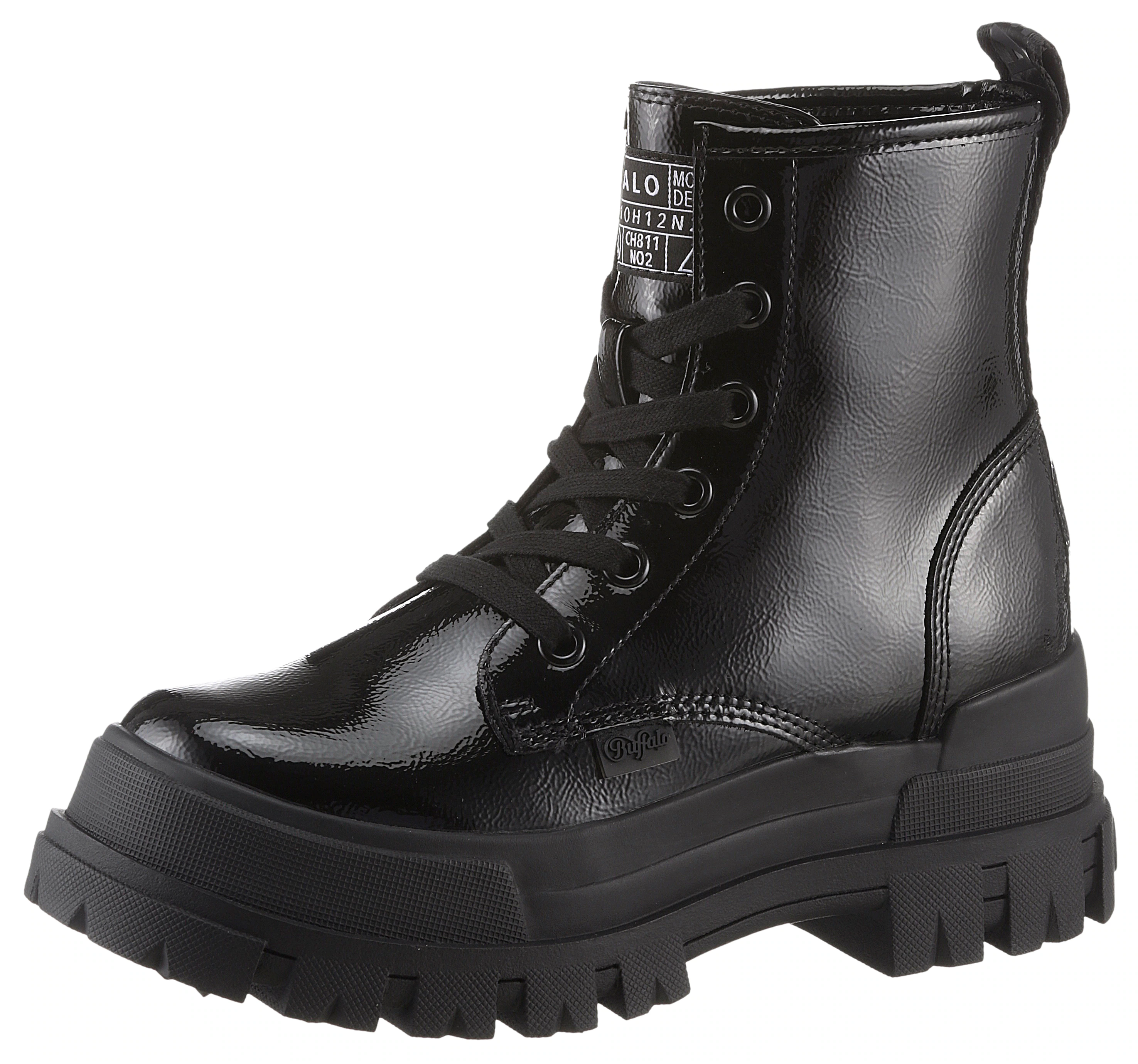 Buffalo Schnürboots "ASPHA RLD VEGAN", Schnürstiefelette, Plateaustiefelett günstig online kaufen