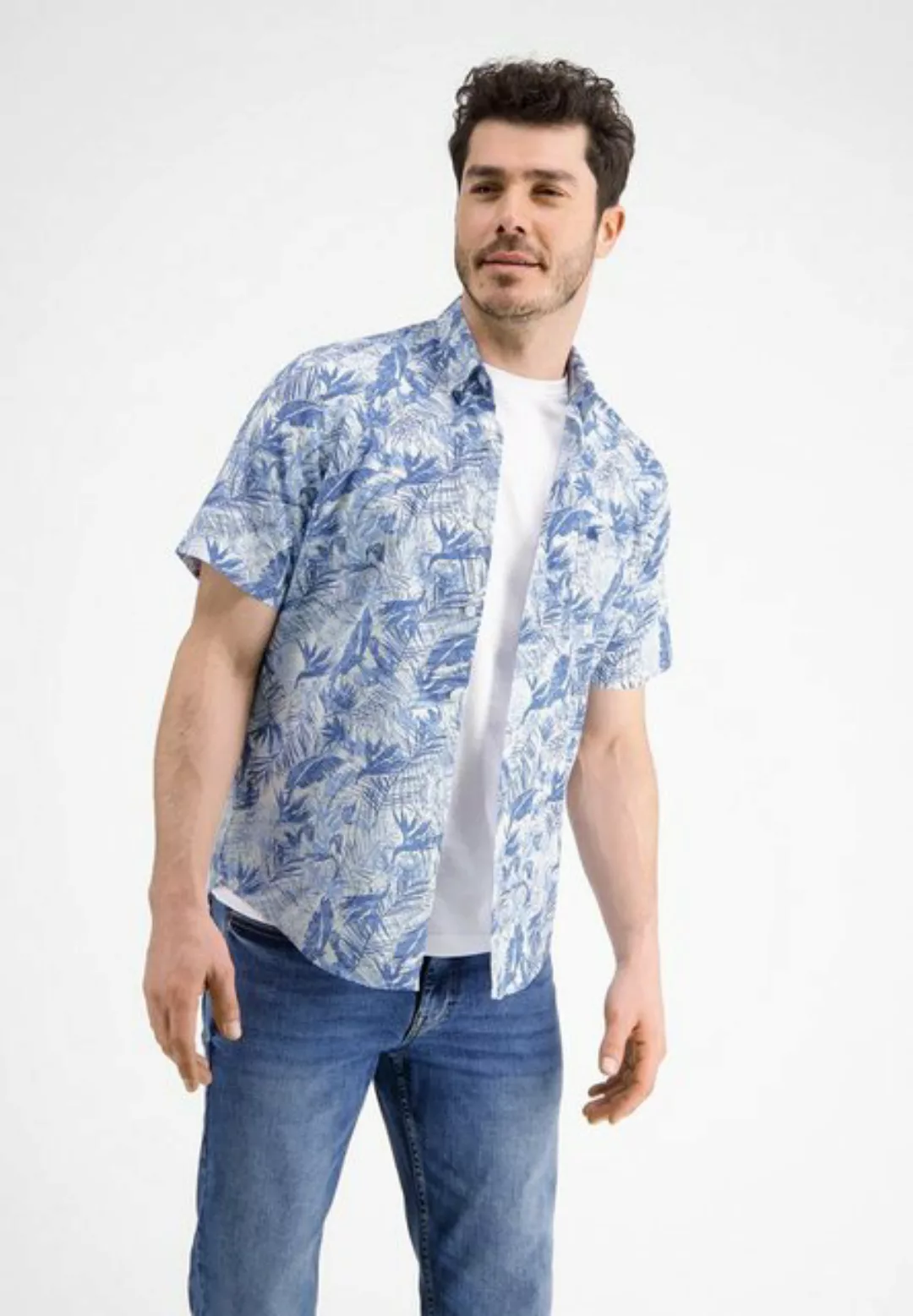 LERROS Kurzarmhemd "LERROS Jersey Kurzarmhemd mit AOP" günstig online kaufen