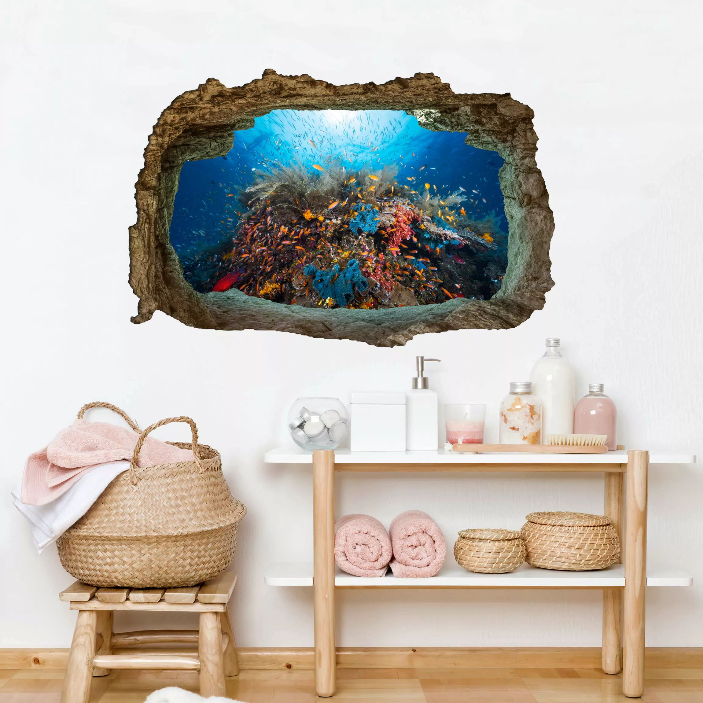 Wandtattoo 3D Lagune Unterwasser günstig online kaufen