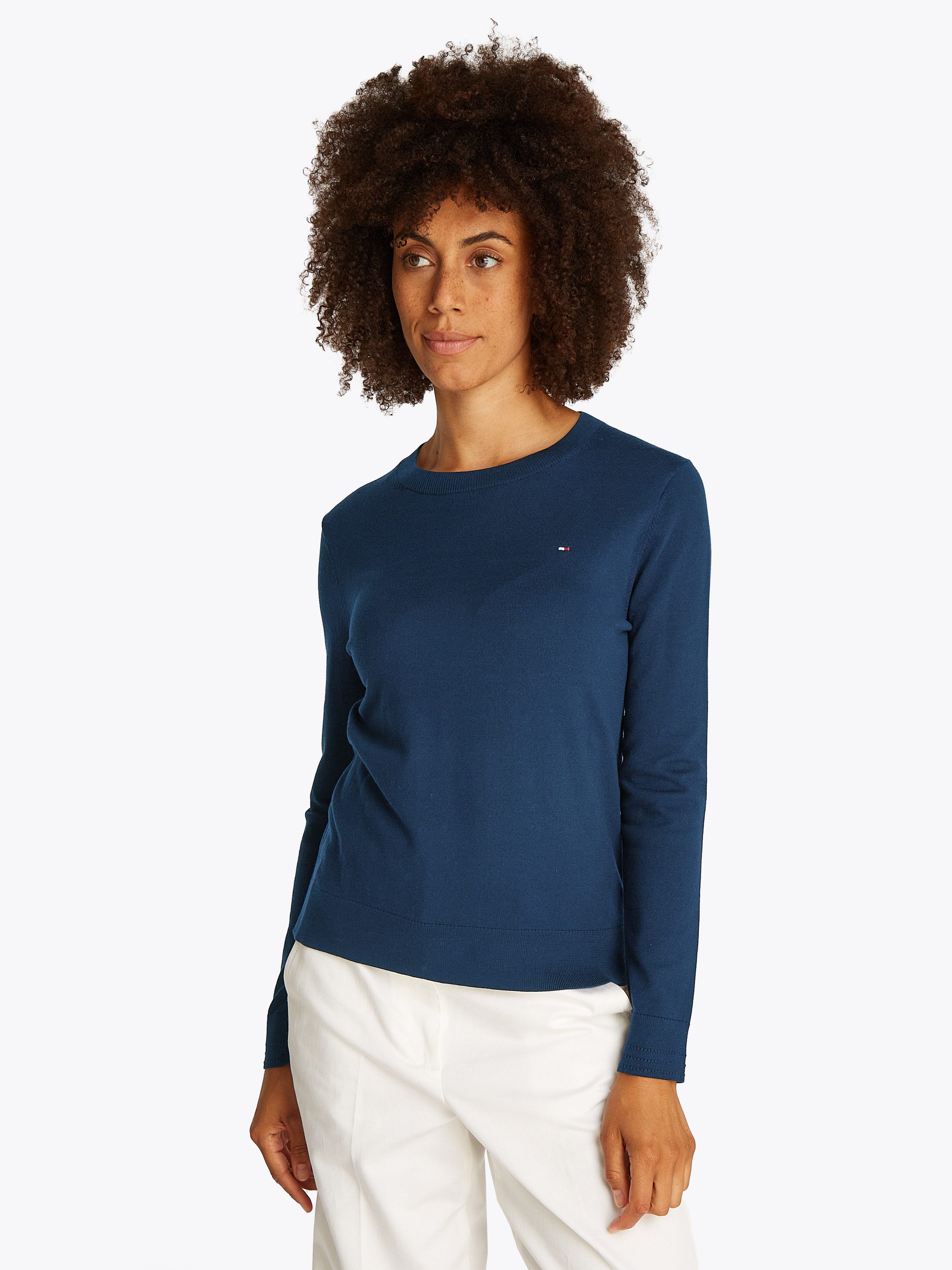 Tommy Hilfiger Rundhalspullover CO JERSEY STITCH günstig online kaufen