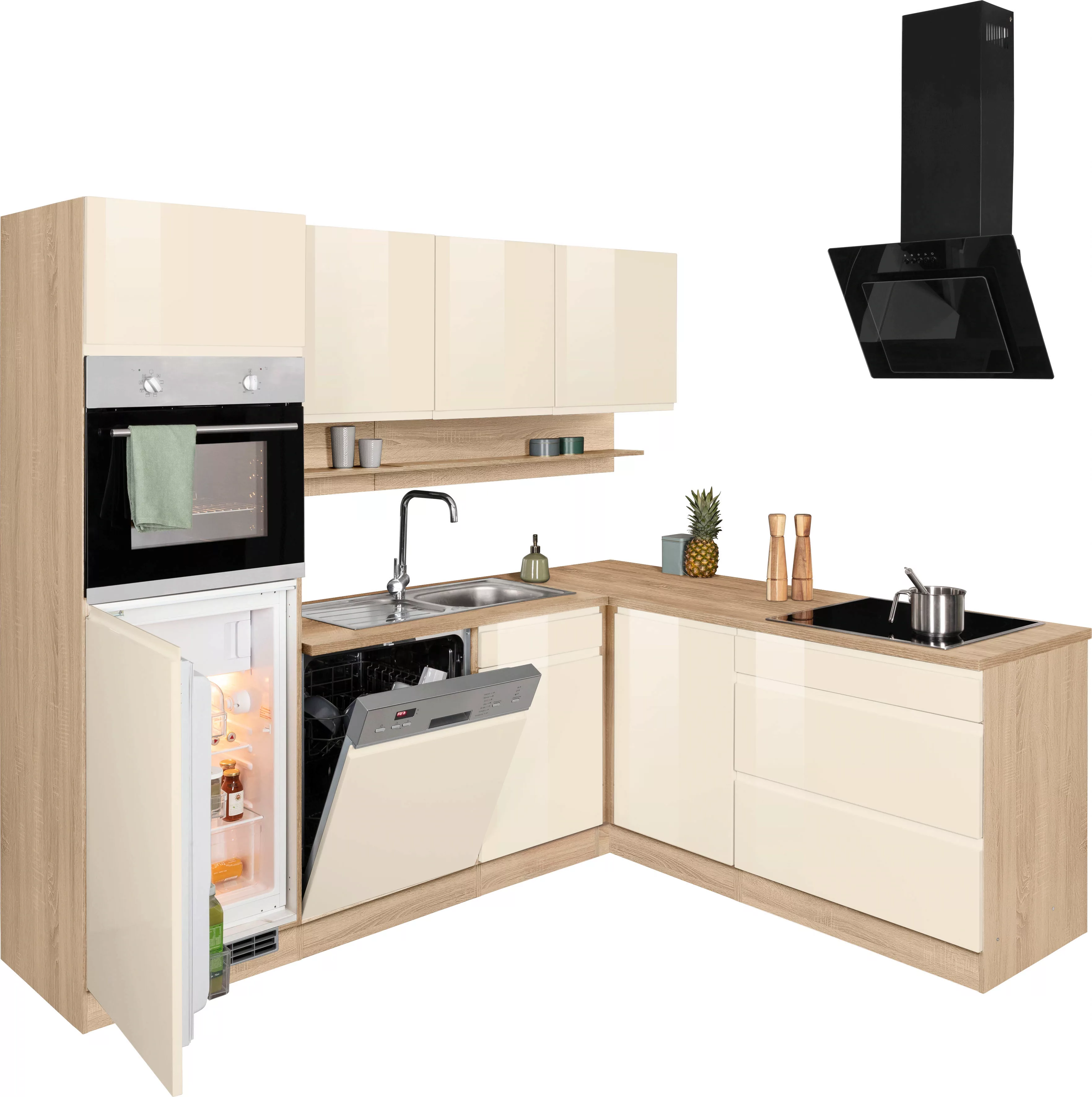 Kochstation Küche »KS-Virginia«, Stellbreite 230/190 cm, wahlweise mit Indu günstig online kaufen