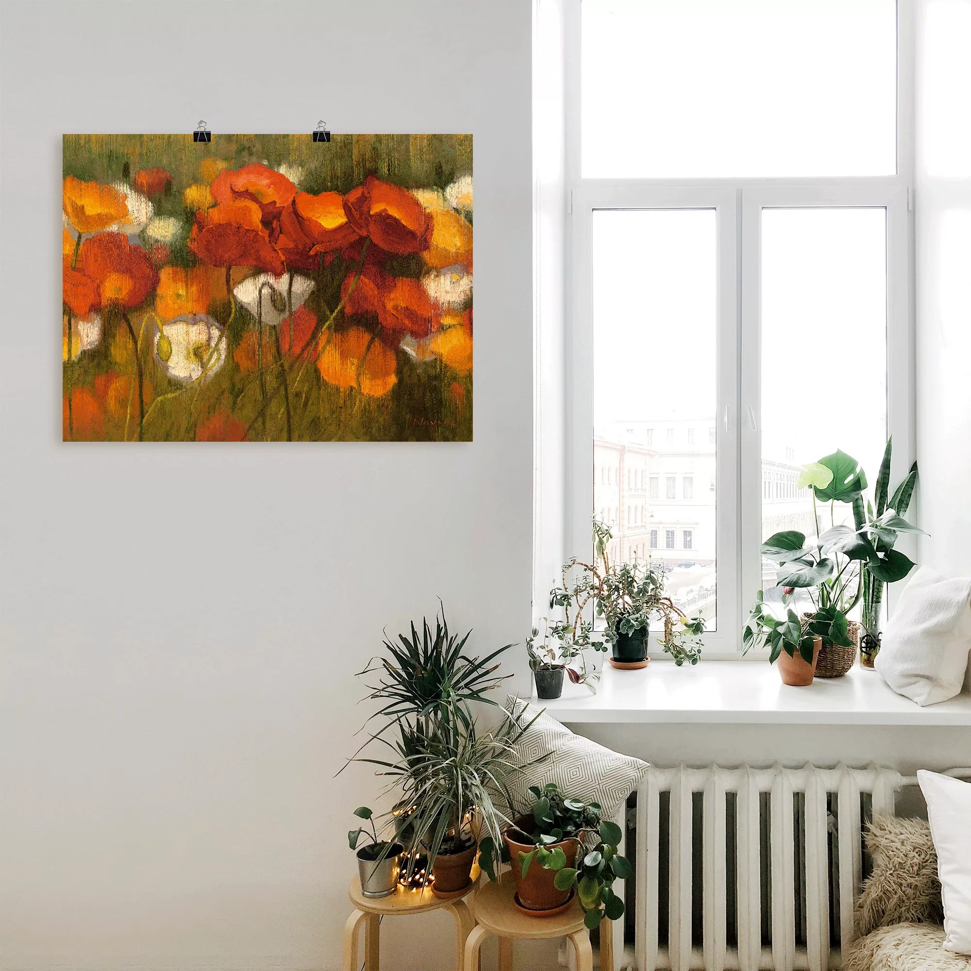 Artland Wandbild »Das starke Rot II«, Blumenwiese, (1 St.), als Leinwandbil günstig online kaufen
