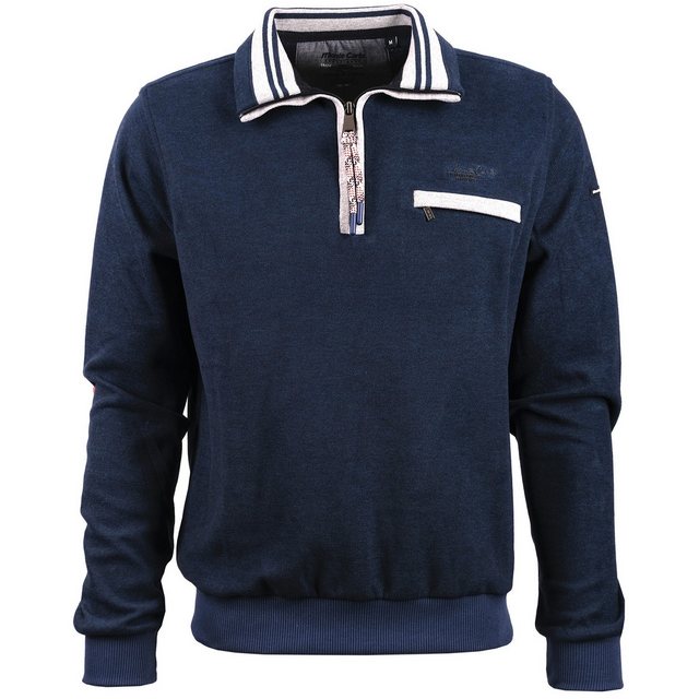 Mode Monte Carlo Sweatshirt Sweat-Shirt Troyer Zip Marine günstig online kaufen