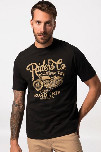 JP1880 T-Shirt T-Shirt Halbarm Motorrad-Print Rundhals bis 8 XL günstig online kaufen