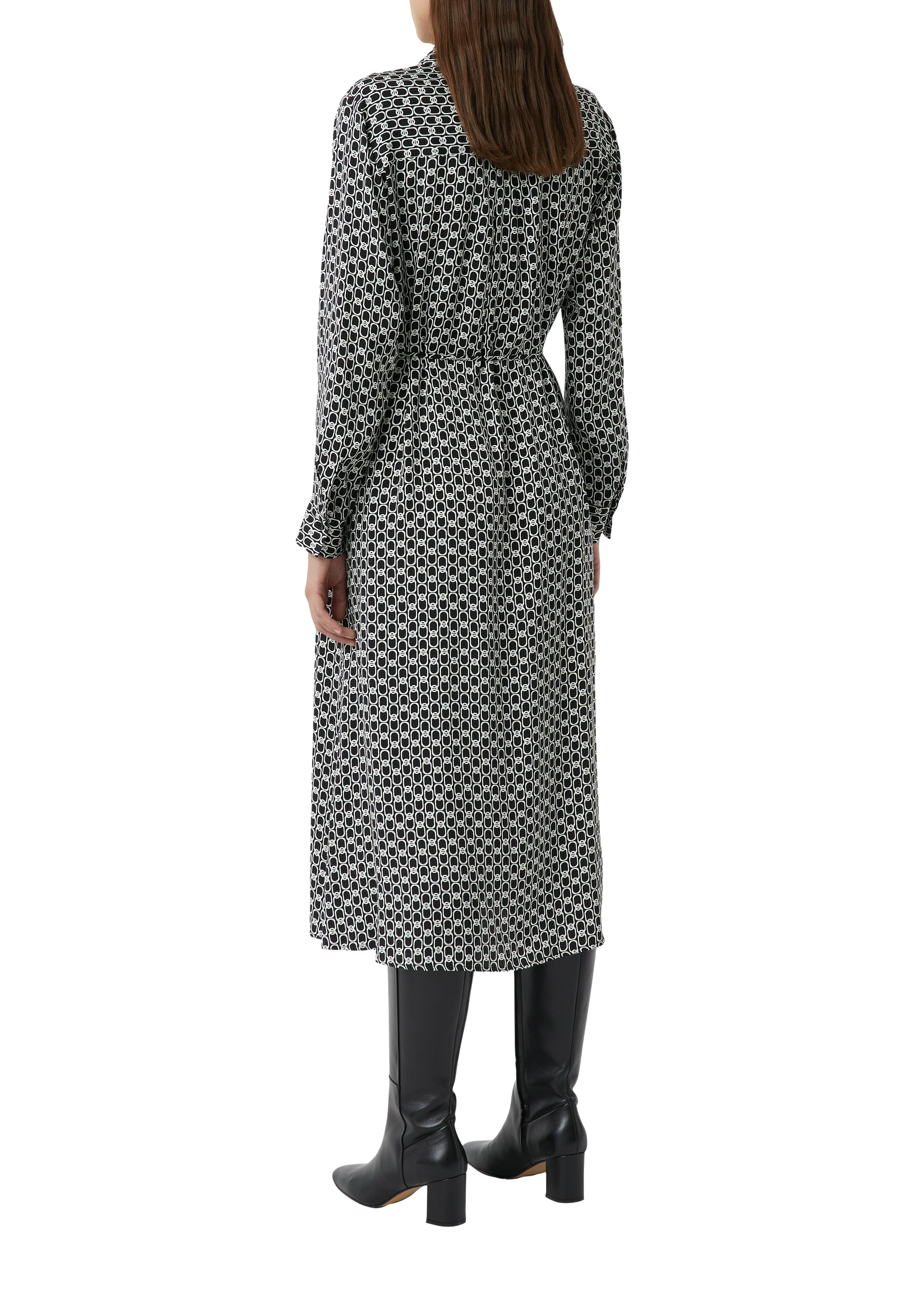 Comma Hemdblusenkleid, Sommerkleid mit Eingrifftaschen und All-over-Print günstig online kaufen