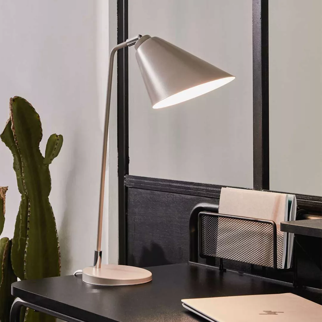 Graue Schreibtischlampe aus Metall Skandi Design günstig online kaufen