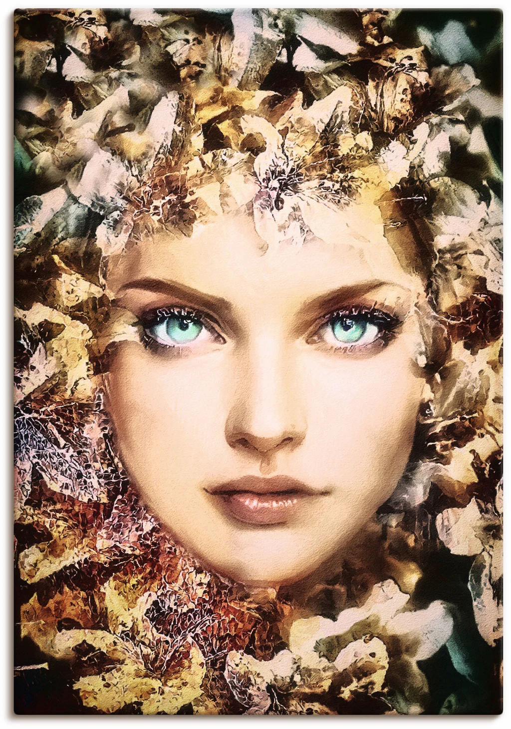 Artland Leinwandbild »Blumenfee«, Bilder von Frauen, (1 St.), auf Keilrahme günstig online kaufen