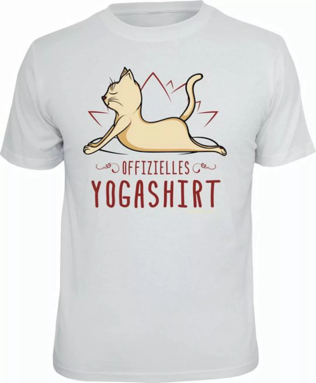 Rahmenlos T-Shirt Offizielles Yogashirt süsse Katze günstig online kaufen