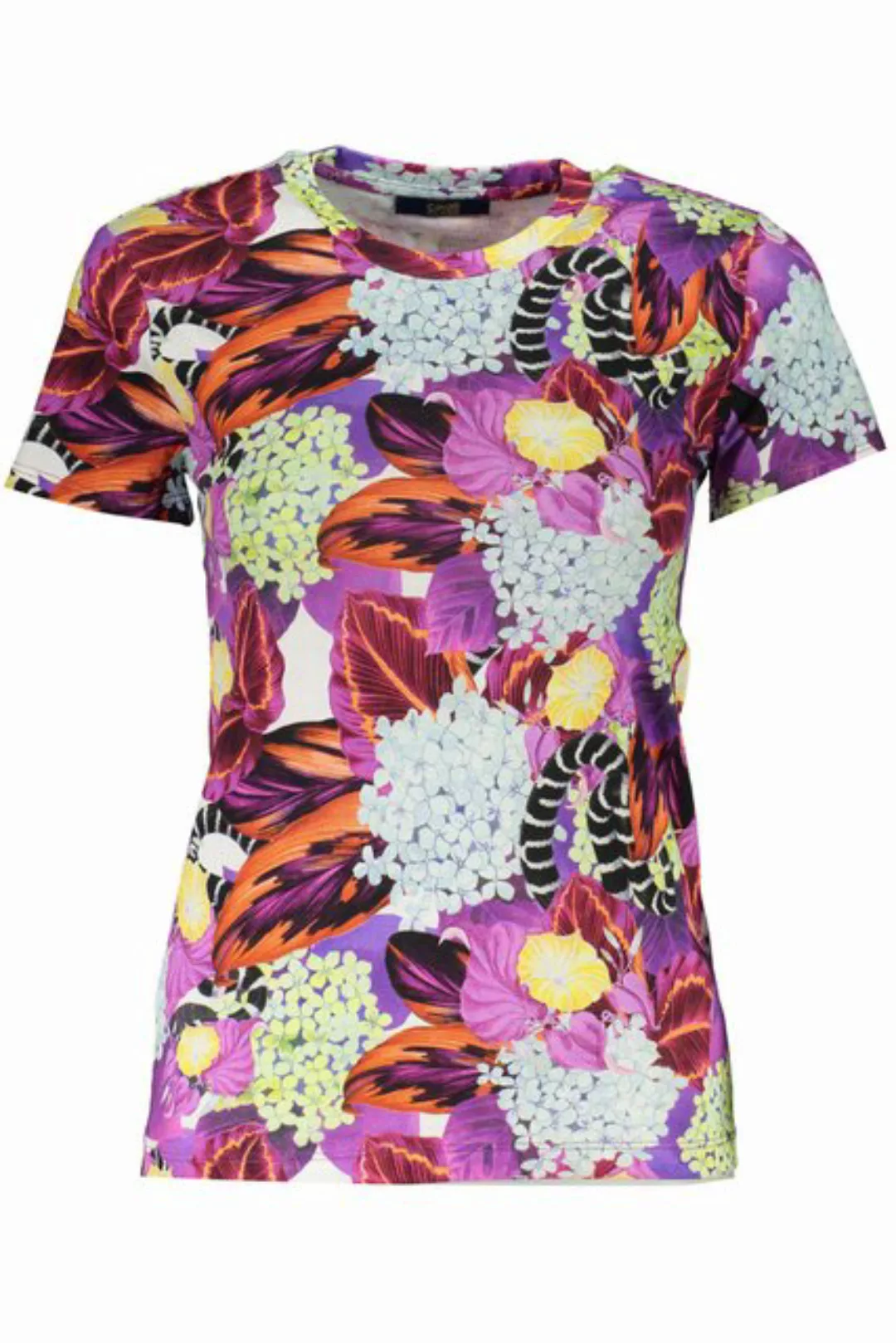 Cavalli Class T-Shirt Lila Damen T-Shirt mit Fantasiemuster und weitem günstig online kaufen