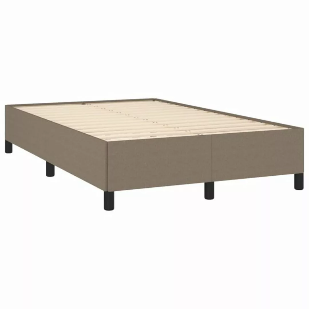 furnicato Bettgestell ohne Matratze Taupe 120x190 cm Stoff (1-tlg) günstig online kaufen