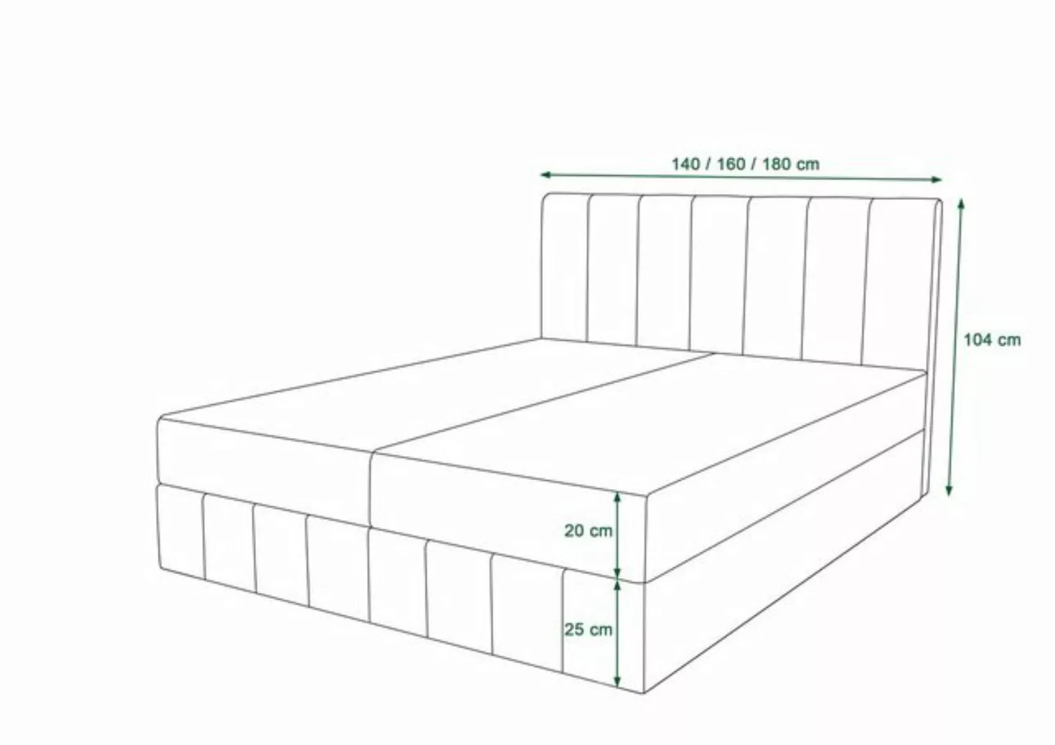 yourhouse24 Boxspringbett Bahama mit 2 Bettkästen, Doppelbett mit Bonell-Ma günstig online kaufen