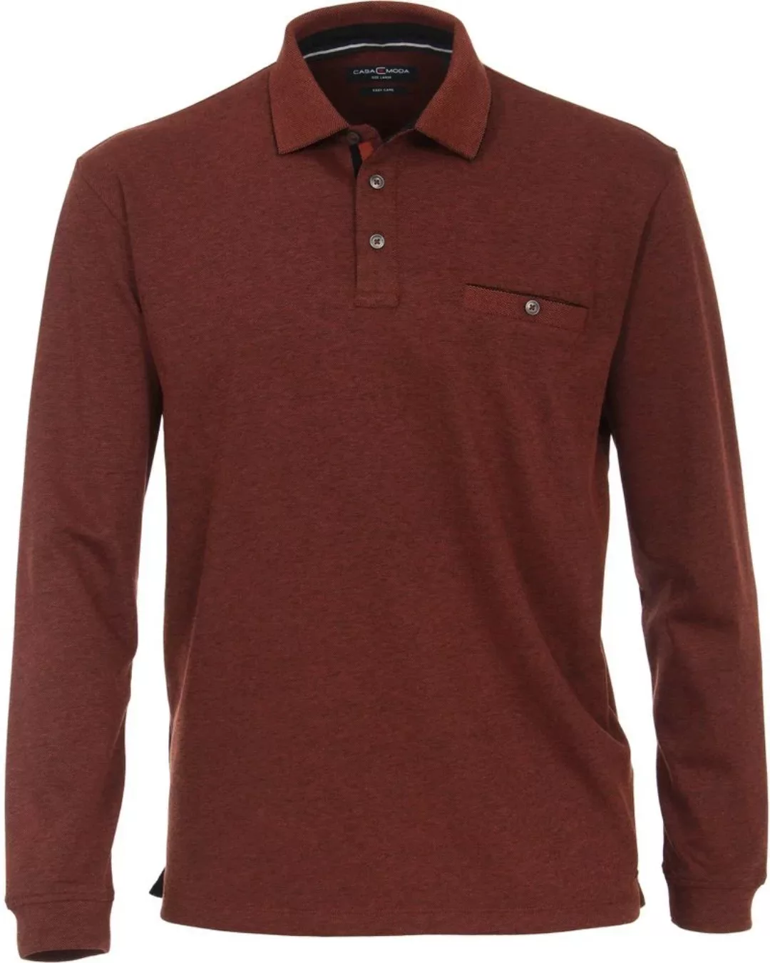 Casa Moda Poloshirt LS Dunkelrot - Größe XXL günstig online kaufen