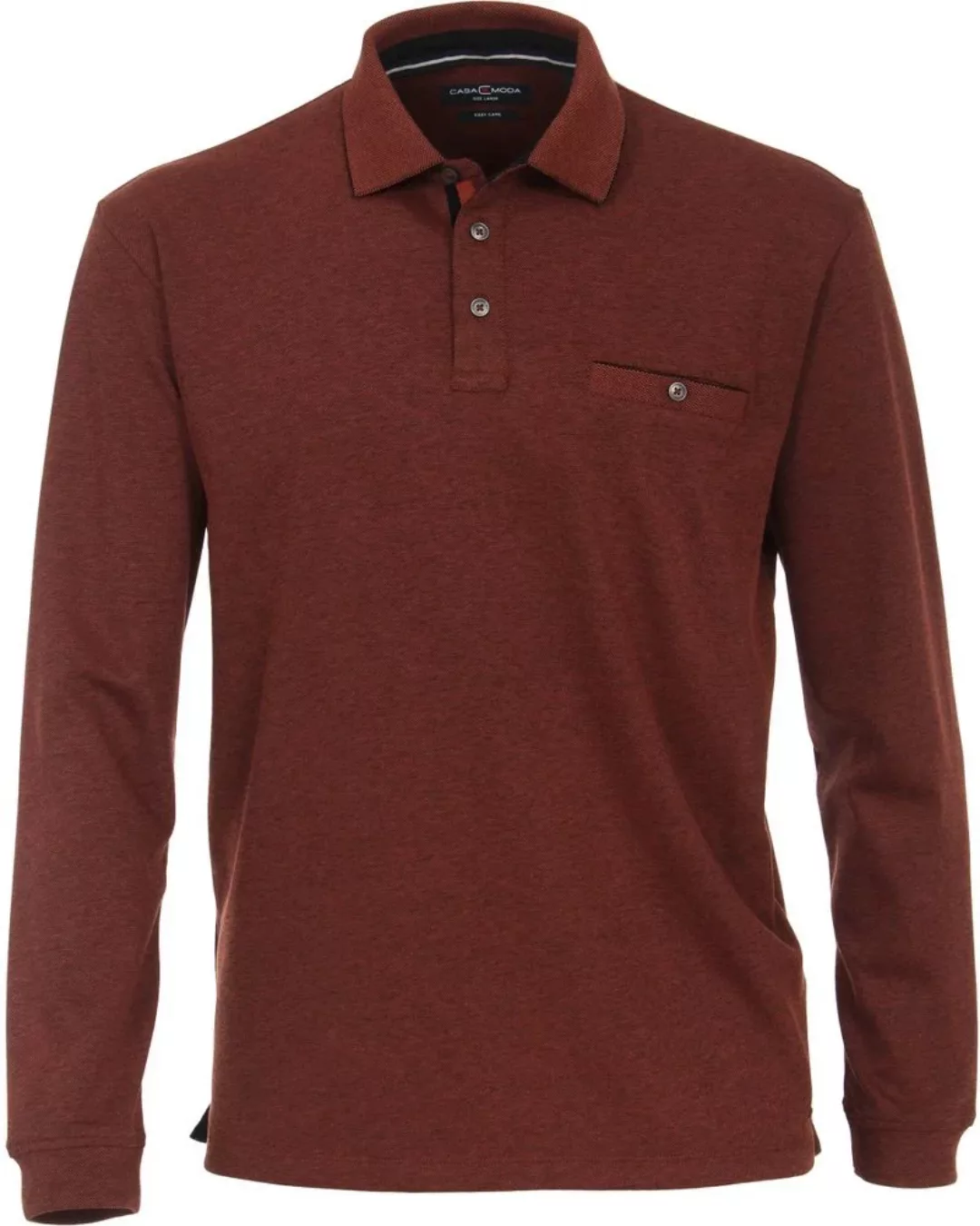 Casa Moda Poloshirt LS Dunkelrot - Größe 4XL günstig online kaufen