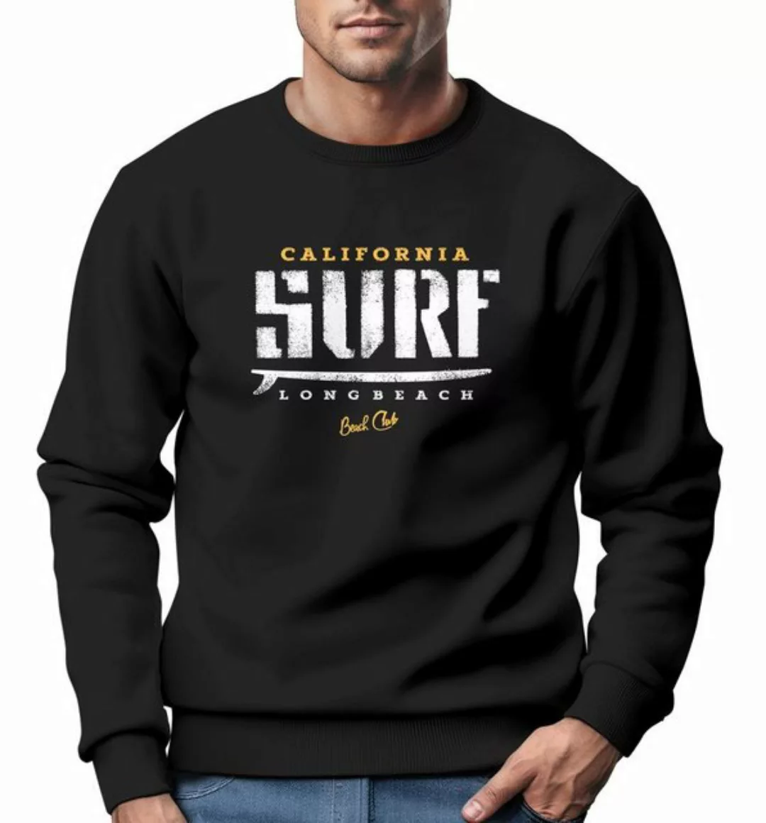 Neverless Sweatshirt Cooles Sweatshirt Herren Surf Vintage Druck Rundhals-P günstig online kaufen