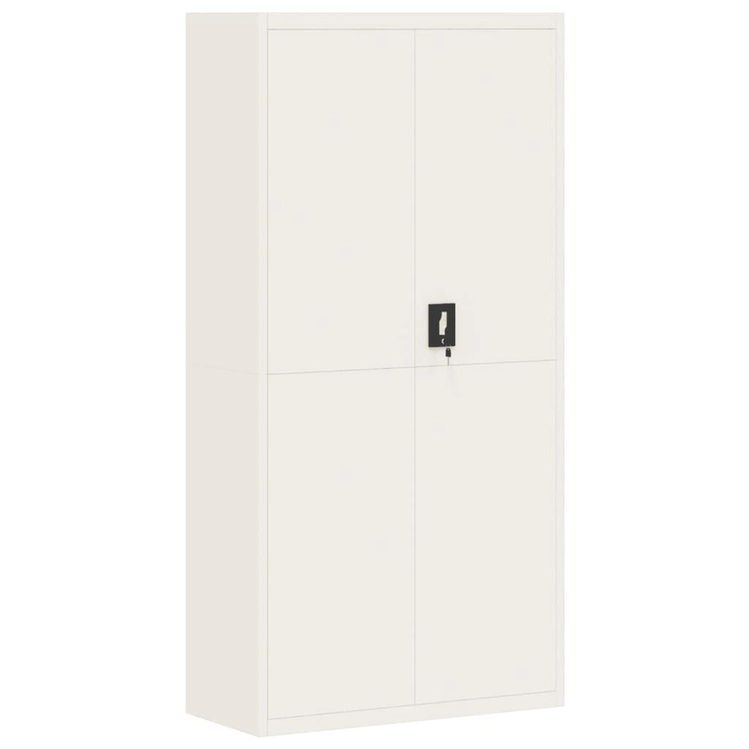 vidaXL Aktenschrank Weiß 90x40x180 cm Stahl günstig online kaufen